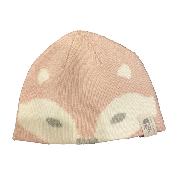 The North Face Pink Fox Knit Beanie for Kids - Picture 1 of 1